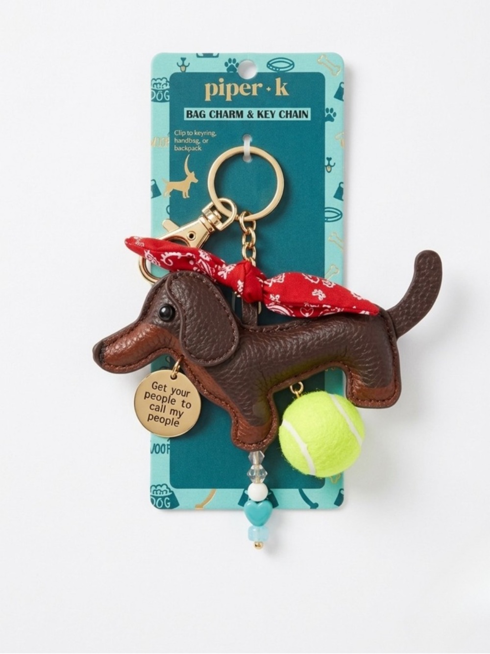 NEW PIPER K Dachshund Dog Bag charm and key chain - Picture 2 of 9